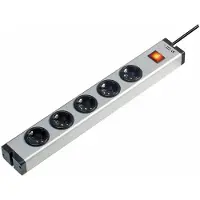 Ehmann 0601x00052031 Förgreningsdosa med brytare 5x Aluminium Skyddskontakt 1 st