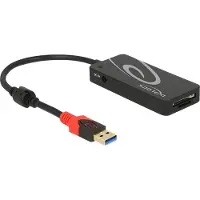 DeLOCK 62899 USB-hubb 3 Port USB-A USB 3.1 Gen1 5 GBit/s Svart 62899