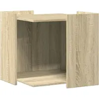vidaXL Skåp för kattlåda sonoma-ek 53x53x51 cm konstruerat trä