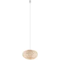 Valotorni Hänglampa RATTAN Nowodvorski Lighting, dimbar, Ljust trä, Vardagsrum / matsal, Trä, Pendellampa