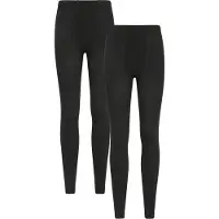 Mountain Warehouse Dam Fleecefodrade Termoleggings (2-pack) (Svart)