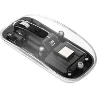 Manhattan Mouse wireless caratterizzato da un estetica straordinaria con alloggiam WiFi mus Sladdlös Optisk Transparent, Svart 4 Knappar 800 dpi, 1200 dpi,