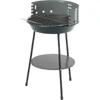 Floraland Rund kolgrill med justerbar hylla