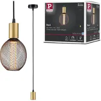 Paulmann 71134 Pendellampa E27 Svart (matt), Guld