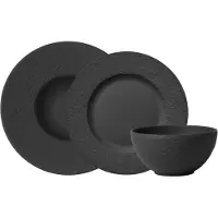 Villeroy & Boch Villeroy &amp Boch 1042398950, 2 person(er), Porslin, Svart, Rund, 27,1 cm, 6 st