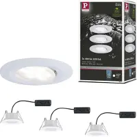 Paulmann Calla LED-badrumsbelysning inbyggnad Set 3 st 18 W IP65 Matt vit