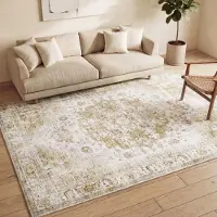 FRAAI Vintage matta | Lago grön/gräddvit hos Volero | 80x150 cm | Bomull | | Rektangulär | Plattvävd