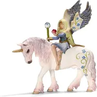 Schleich - Elf Figurine Bilara With Enhörning