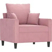 vidaXL Fåtölj Rosa 60 cm sammet