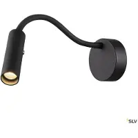 SLV Vägglampa , Karpo Goose, dimbara, Svart, Sovrum, Metall, Modern