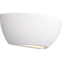 TRIO Lighting Vägglampa Roma, dimbar, Vitt / opal, Vardagsrum / matsal, Gips / lera, Modern, Vägglampa, vägglampa inomhus