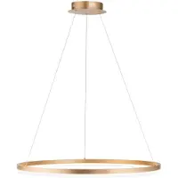 Paul Neuhaus Pendellampa Titus, dimbar, Mässing / guld, Vardagsrum / matsal, Aluminium / grå / zink, Modern