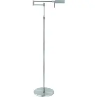 Highlight LED golvlampa New Bari, dimbar, Aluminium / grå / zink, Vardagsrum / matsal, Metall, Modern, LED-golvlampa