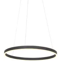 Steinhauer Pendellampa Ringlux, dimbar, Svart, Vardagsrum / matsal, Metall, Modern