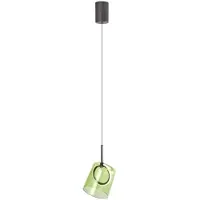Paul Neuhaus Glas pendellampa Zula, Grön, Vardagsrum / matsal, Glas, Modern, Pendellampa