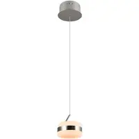 TRIO Lighting Pendellampa Dios, dimbar, Aluminium / grå / zink, Vardagsrum / matsal, Metall, Modern