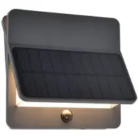 Lutec LED-Solar-Aussenwandl. mit BWM ALETA 6915401118 Solcells-utomhusväggbelysning LED 12.6 W Antracit