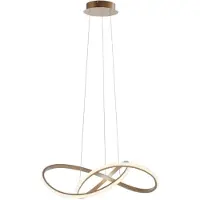 Leuchtendirekt Pendellampa Maria, dimbar, Mässing / guld, Sovrum, Aluminium / grå / zink, Modern