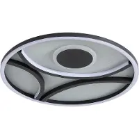 Searchlight LED taklampa Zendisc, dimbar, Svart, Vardagsrum / matsal, Metall, Modern, LED-taklampa