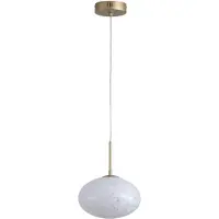 Searchlight Glas pendellampa Confetti, dimbar, Mässing / guld, Vardagsrum / matsal, Glas, Modern, Pendellampa