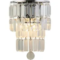 Searchlight Kristall vägglampa Empire, dimbar, Genomskinlig / transpare, Badrum, Glas, Vägglampa, vägglampa inomhus