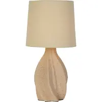 Searchlight Bordslampa Twist, Creme / bärnsten, Vardagsrum / matsal, Textil / tyger / siden, Bordslampa