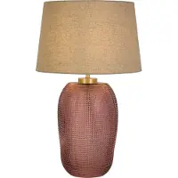 Searchlight Bordslampa Amethyst, Creme / bärnsten, Vardagsrum / matsal, Textil / tyger / siden, Bordslampa