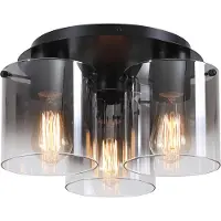 Searchlight Taklampa Sweden, dimbar, Svart, Vardagsrum / matsal, Metall, Taklampa