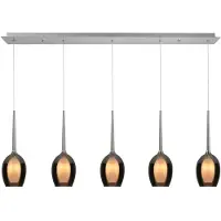 Highlight Glas pendellampa Belle, dimbar, Aluminium / grå / zink, Vardagsrum / matsal, Glas, Modern, Pendellampa