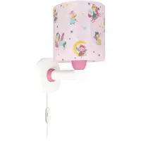 DALBER Fairy Dreams vägglampa med stickpropp, flerfärgad, E27, Multifärgad, Barnrum, Syntetmaterial, Vägglampa, vägglampa inomhus