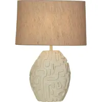 Searchlight Bordslampa Adelaide, Creme / bärnsten, Vardagsrum / matsal, Textil / tyger / siden, Bordslampa