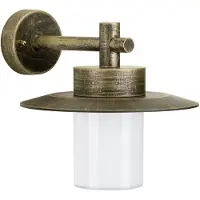 Albert Vägglampa utomhus Fiona, Brun / mässing, Aluminium / grå / zink, Lantlig / rustik, Utomhusvägglampa