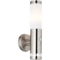 Brilliant Bole G96131/82 Utomhusväggbelysning med rörelsedetektor Halogen E27 60 W Rostfritt stål