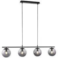 JUST LIGHT Glas pendellampa Big Widow, dimbar, Svart, Vardagsrum / matsal, Metall, Modern, Pendellampa