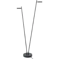 Highlight LED golvlampa Round Move, dimbar, Svart, Vardagsrum / matsal, Metall, Modern, LED-golvlampa