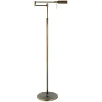 Highlight LED golvlampa New Bari, dimbar, Brun / mässing, Vardagsrum / matsal, Metall, Modern, LED-golvlampa