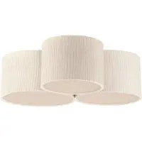 JUST LIGHT Taklampa Green Duro, dimbar, Creme / bärnsten, Vardagsrum / matsal, Textil / tyger / siden, Taklampa