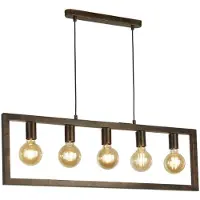Searchlight Hänglampa Rustic, dimbar, Brun / rost, Vardagsrum / matsal, Metall, Vintage, Pendellampa