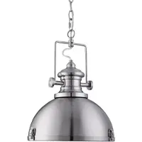 Searchlight Hänglampa Silver, dimbar, Aluminium / grå / zink, Vardagsrum / matsal, Metall, Industriell design, Pendellampa