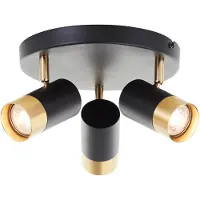 Brilliant G03434/86 Deckenleuchte 29cm Takbelysning LED GU10 Svart/sand, Guld (matt)