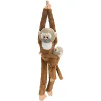 Wild republic Gosedjur - Hängande Apa - 18x55 - Ekorreapa m. Ung - - One Size - Gosedjur