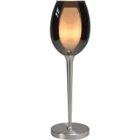 Highlight Bordslampa Belle, Aluminium / grå / zink, Vardagsrum / matsal, Glas, Modern, Bordslampa