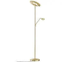 FISCHER&HONSEL GMBH LED uplight golvlampa Dent, dimbar, Mässing / guld, Vardagsrum / matsal, Metall, Modern, LED-golvlampa