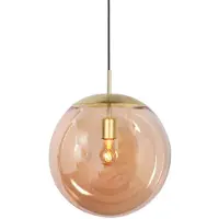 Steinhauer Glas pendellampa Bollique, dimbar, Creme / bärnsten, Vardagsrum / matsal, Metall, Pendellampa