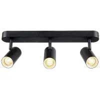 SLV LED-takspotlight Noblo, 2 700 K, svart, längd 40 cm dimbar, Svart, Vardagsrum / matsal, Aluminium / grå / zink, Modern, LED-taklampa