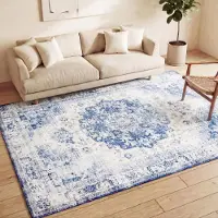 FRAAI Vintage matta | Lago blå hos Volero | 230x330 cm | Bomull | | Rektangulär | Plattvävd