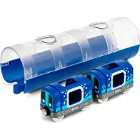 BRIO World Tunnelbana m. Tunnel - 3 Delar - Självlysande 33970 - - One Size - Tåg