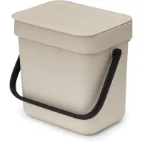 Brabantia Sort & Go, 3 l, Rektangulär, Återvunnen plast, Beige, Manuell, Plast