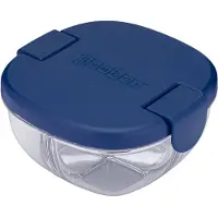 Yumbox Snackskål - m. 3 fack - 385 ml - Marinblå Blue - - One Size - Matlåda