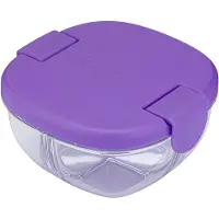 Yumbox Snackskål - m. 3 fack - 385 ml - Haze Purple - - One Size - Matlåda